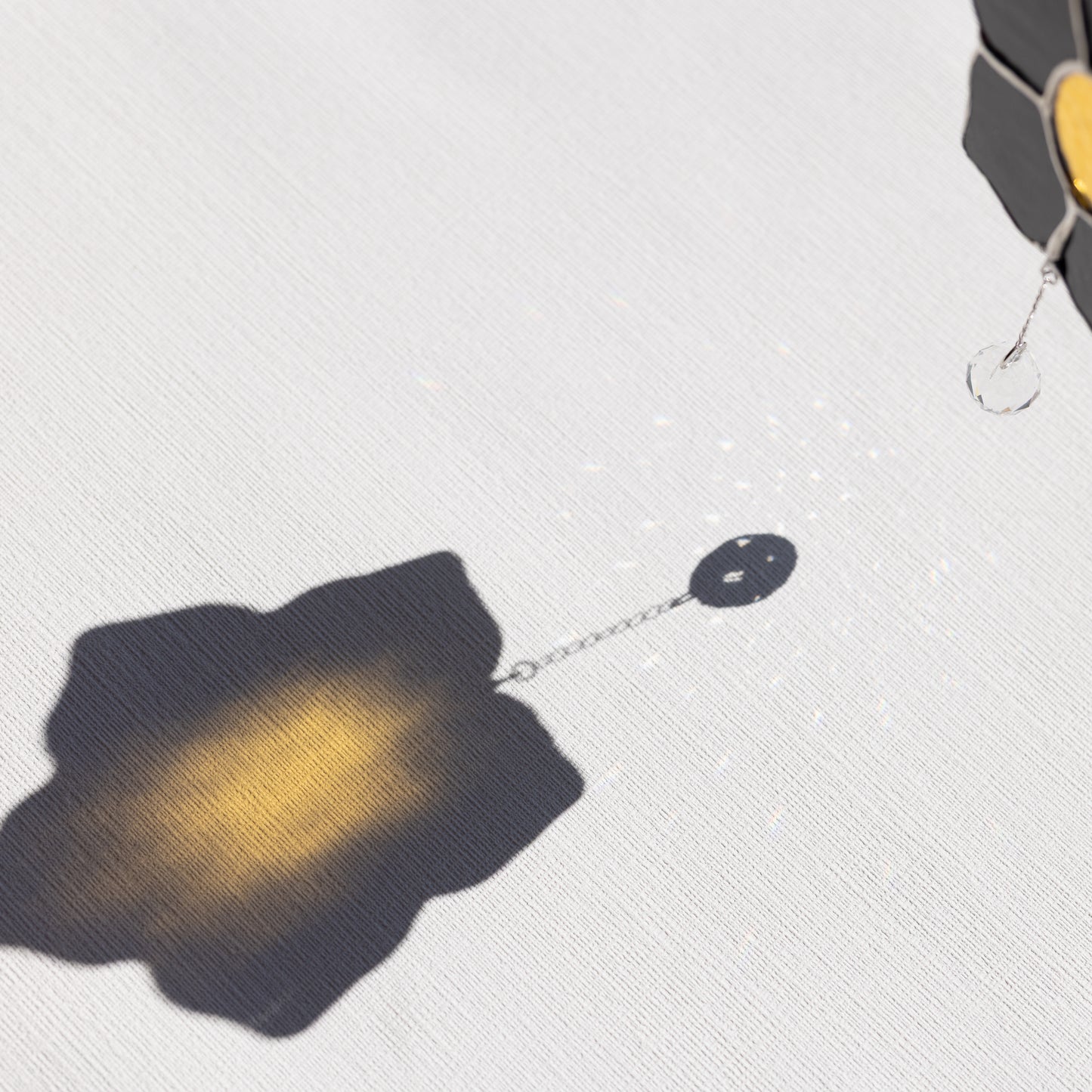 Suspension Fleur Noire Cristal
