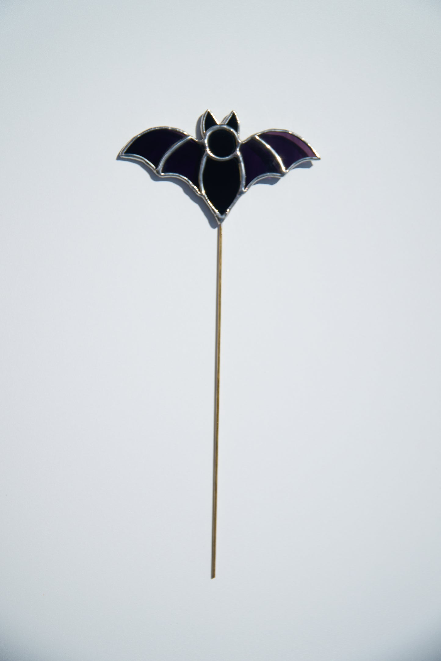 Décoration de plante en vitrail – Chauve-souris Halloween Violet