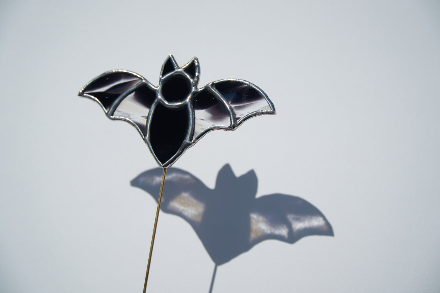 Décoration de plante en vitrail – Chauve-souris Halloween Marbrée