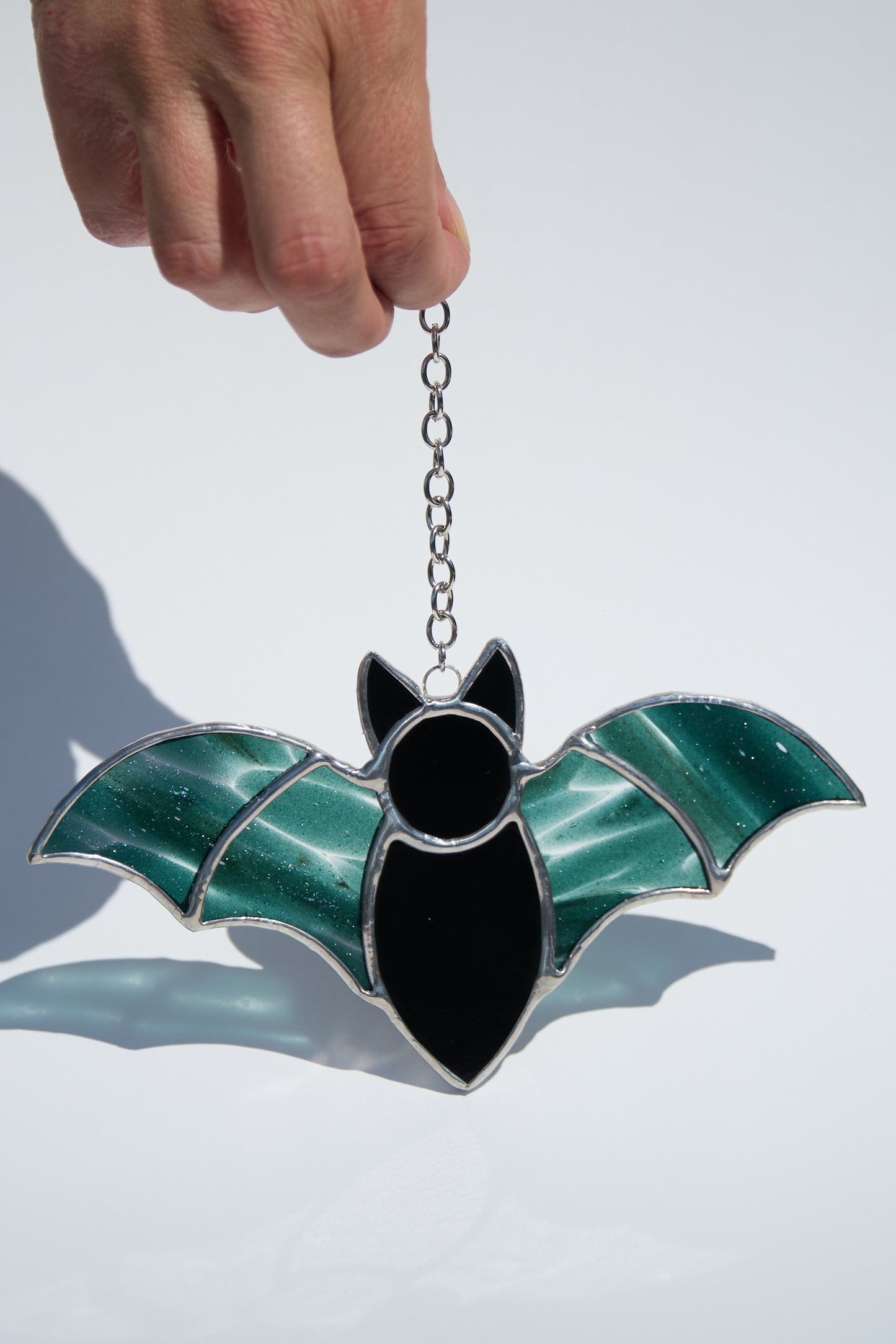 Vitrail Chauve-Souris Vert Pailleté