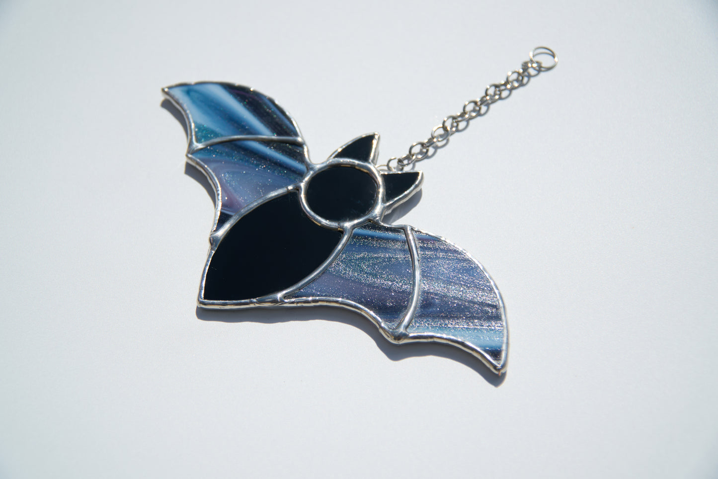 Vitrail Chauve-Souris Violet Pailleté