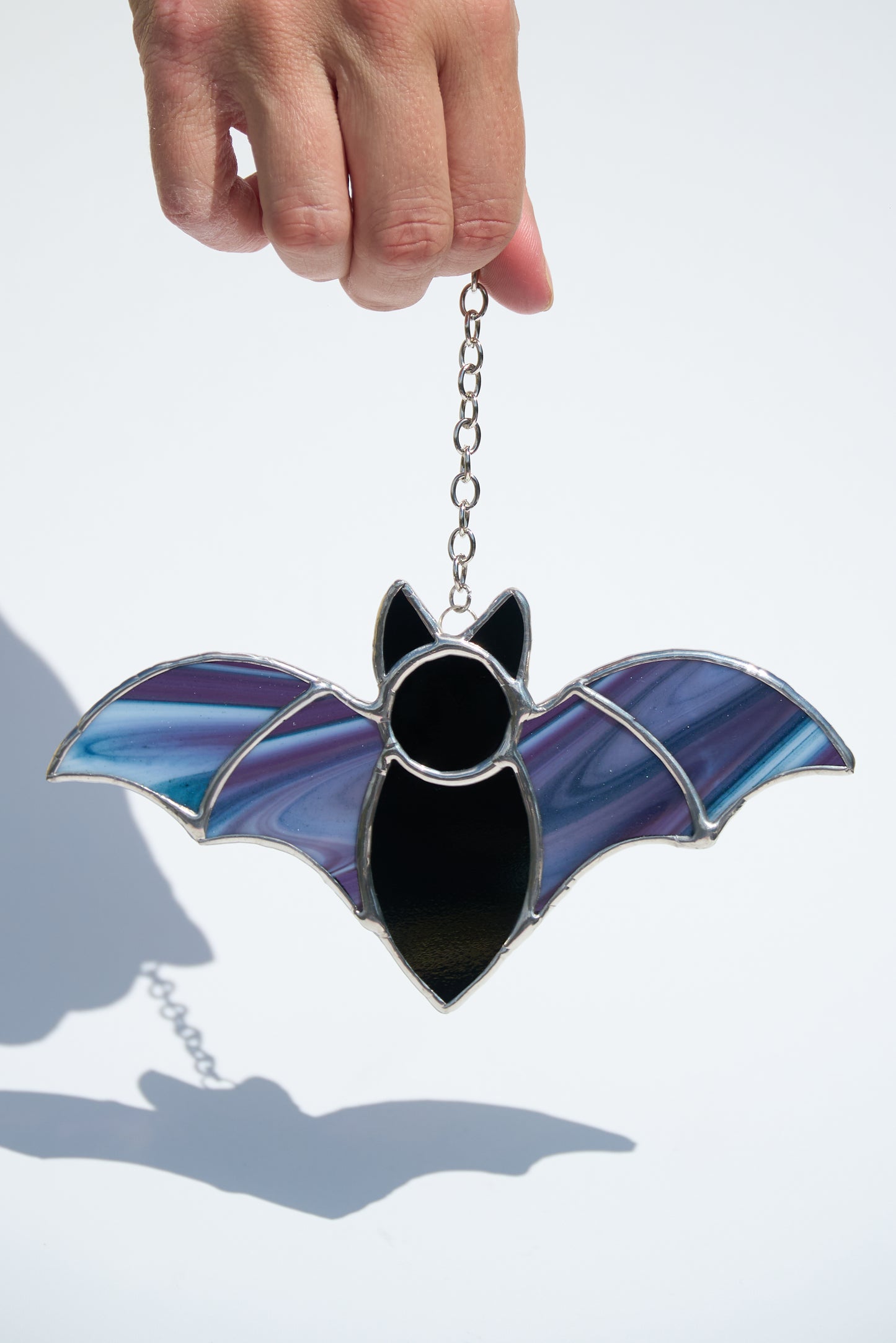 Vitrail Chauve-Souris Violet Pailleté