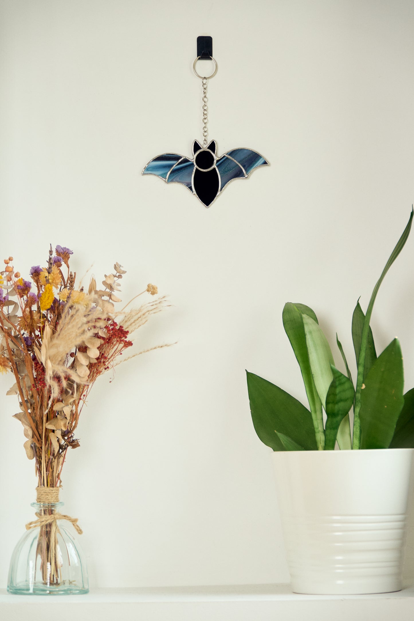 Vitrail Chauve-Souris Violet Pailleté