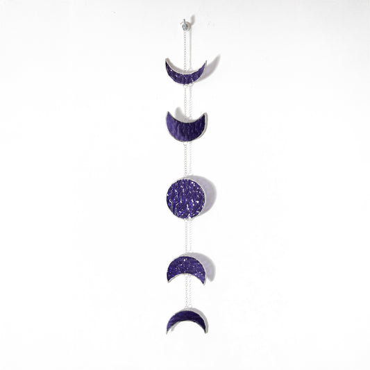Vitrail - Suspension Phases de la Lune - Violet