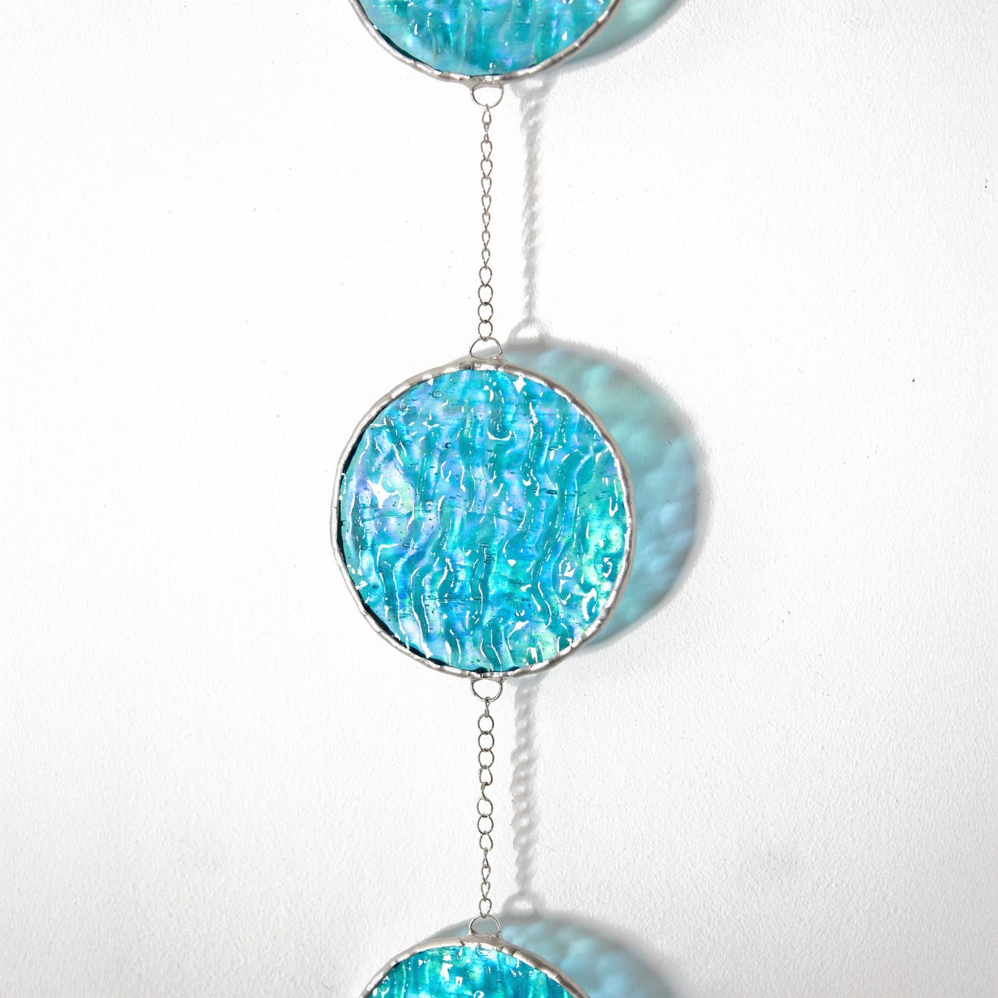 Vitrail - Suspension Phases de la Lune - Bleu