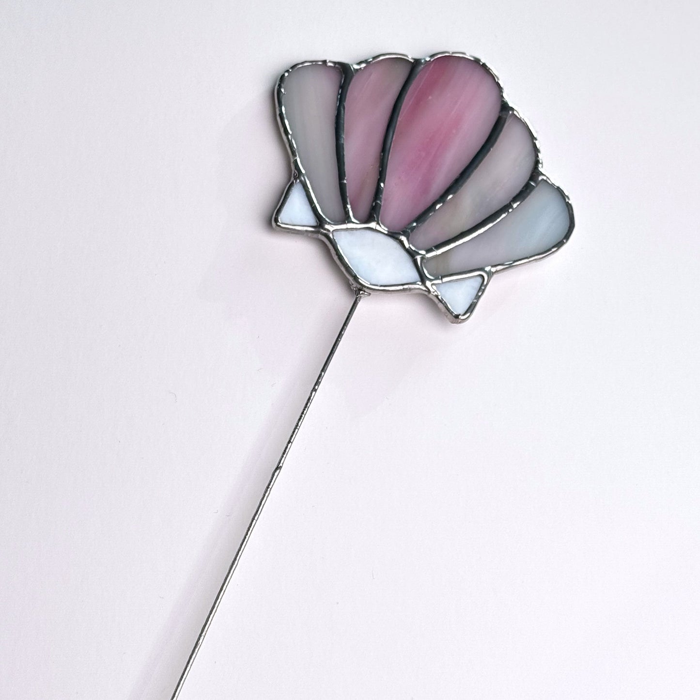 Ornement vitrail pour plantes - Coquillage