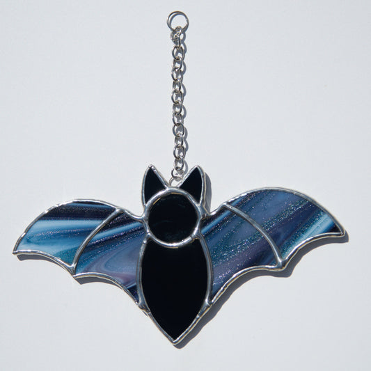 Vitrail Chauve-Souris Violet Pailleté