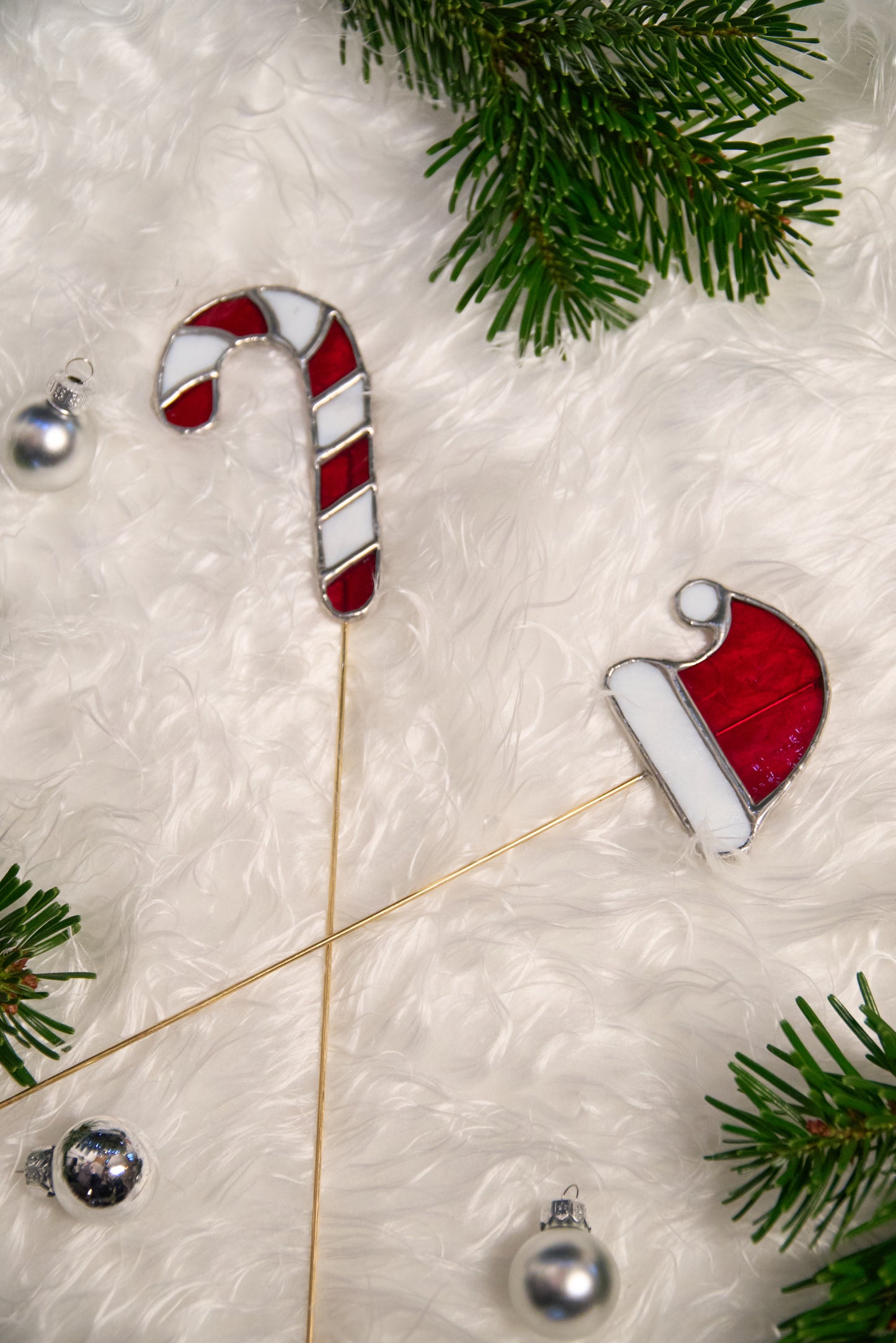 Décoration de plante - Bonnet Père Noël