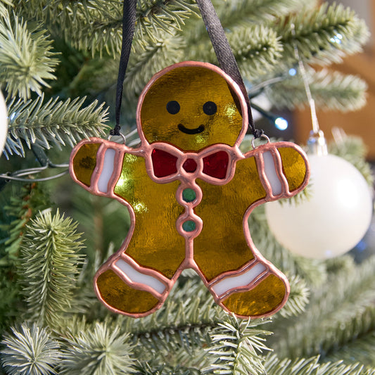 Décoration sapin - Bonhomme en Pain d'Epice Cuivré
