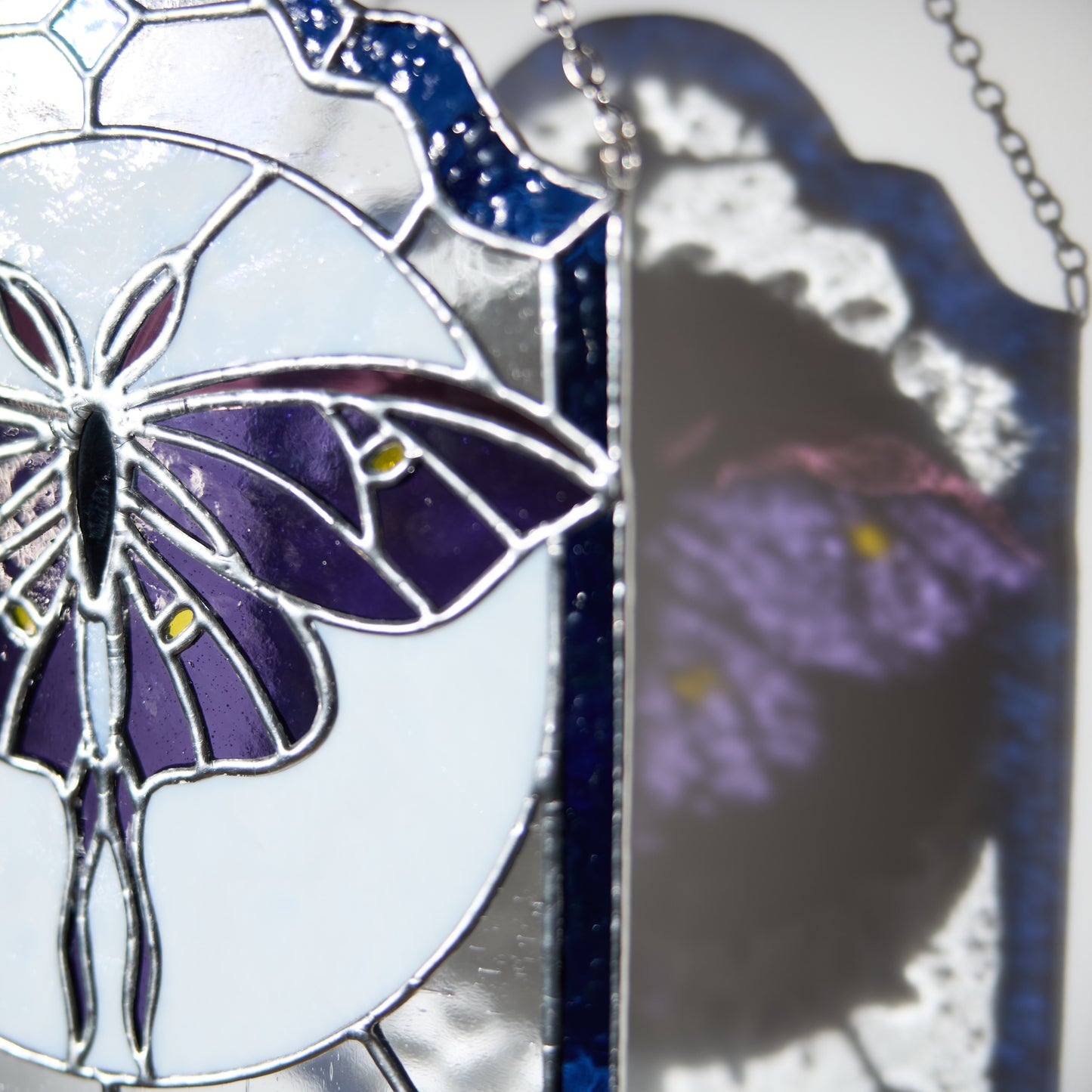 Vitrail Papillon Lune