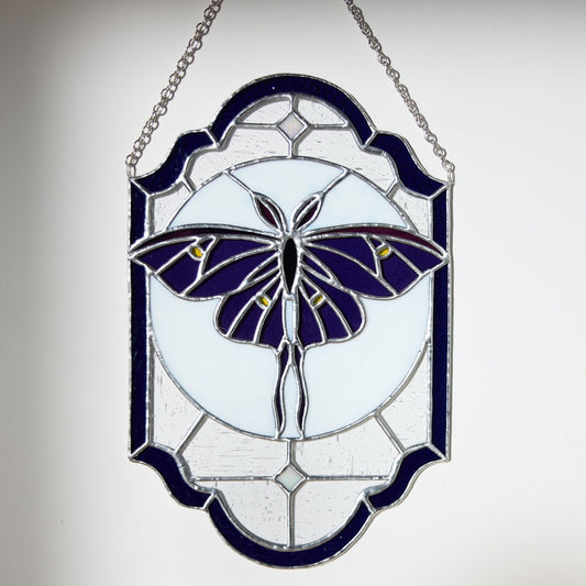 Vitrail Papillon Lune