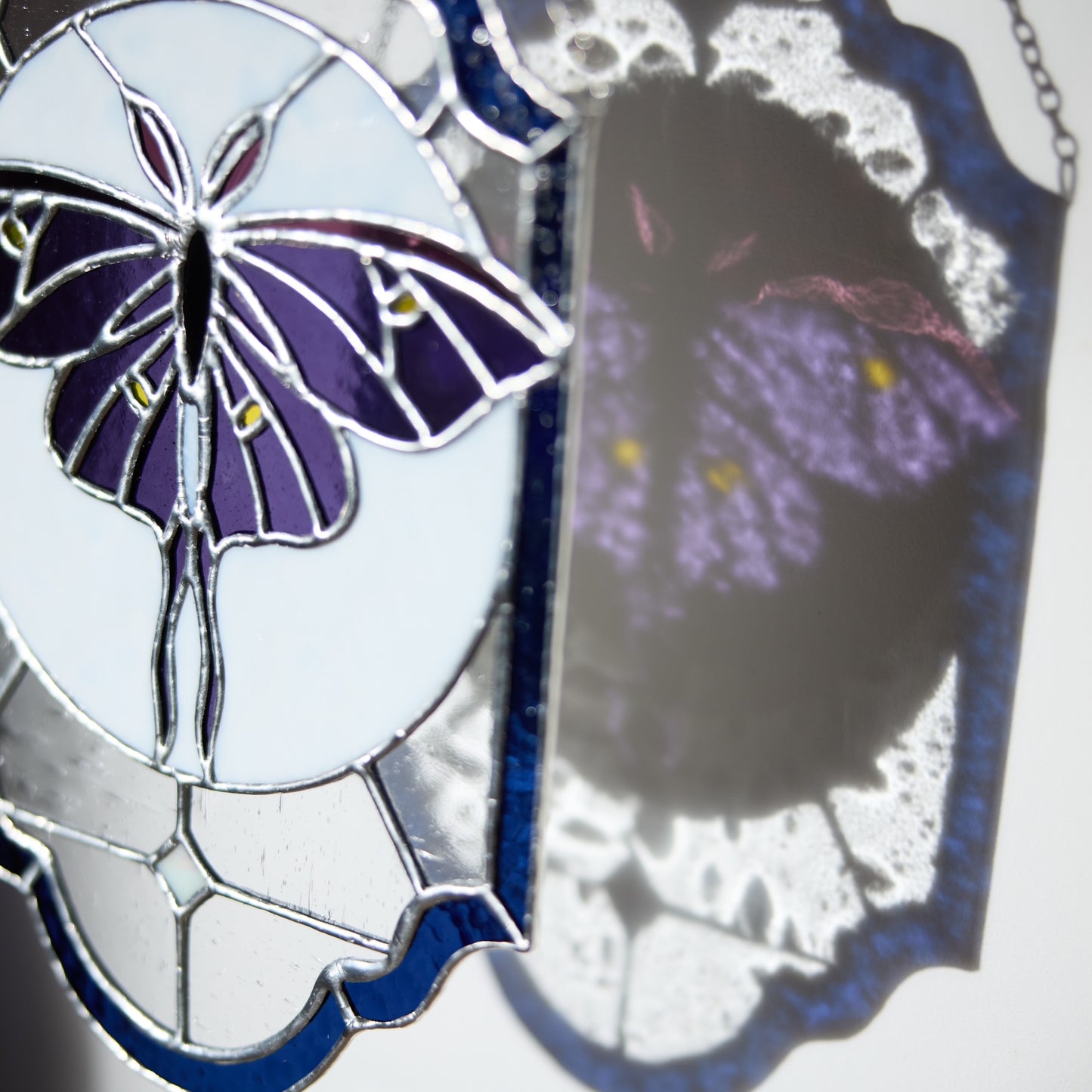 Vitrail Papillon Lune